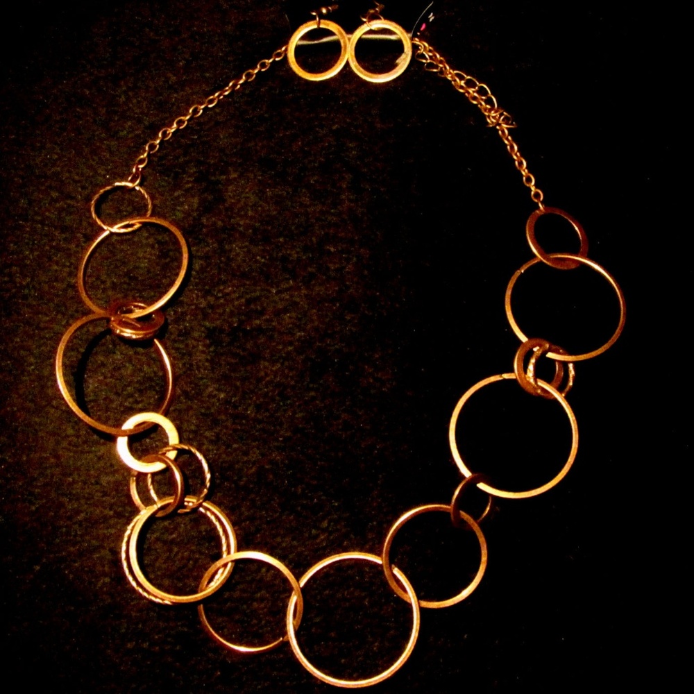 Bronze Rings Necklace